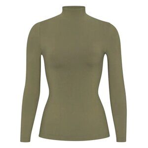 Skims soft smoothing turtleneck top army green 2X